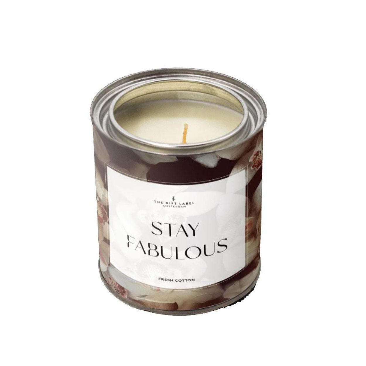 The Gift Label Big Candle tin Stay Fabulous (3100034/fresh cotton) - WeekendMode