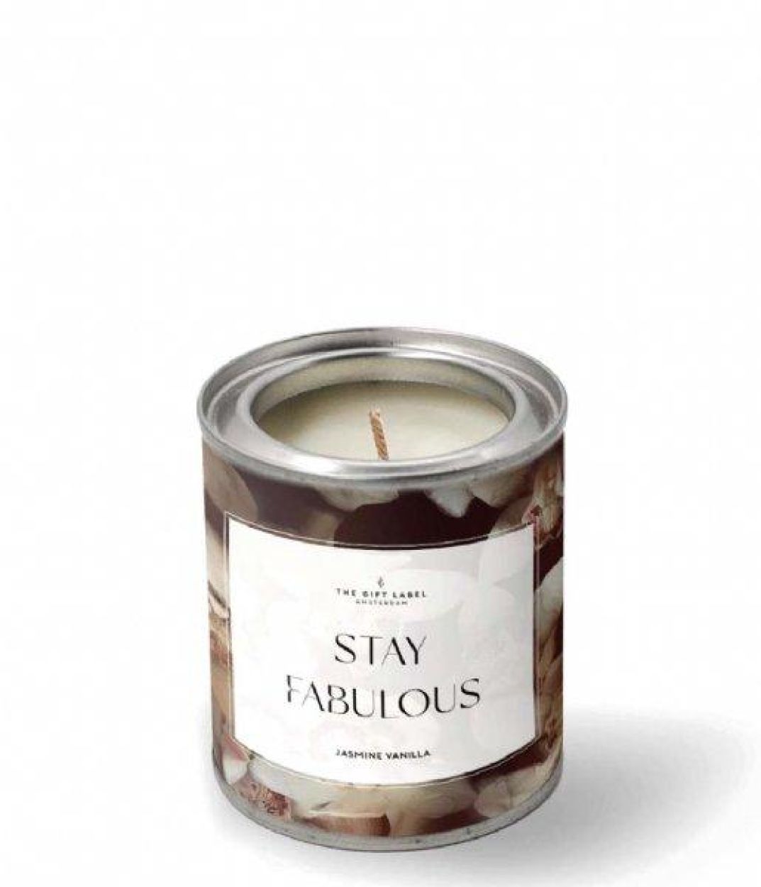 The Gift Label Small Candle tin Stay Fabulous (1011835/jasmine-vanilla) - WeekendMode
