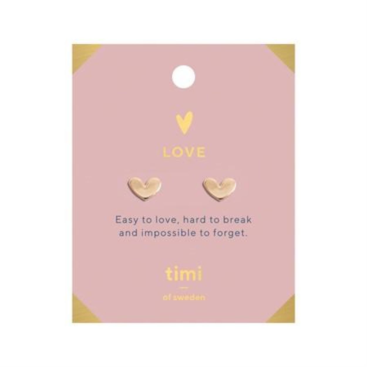 Timi of Sweden Love Petite Heart Earring Studs - Gold (8423402) - WeekendMode